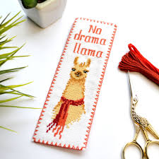 Llama Cross Stitch Bookmark Pattern No Drama Llama Etsy Colorful Cross Stitch Patterns Cross Stitch Bookmarks Colourful Cross Stitch