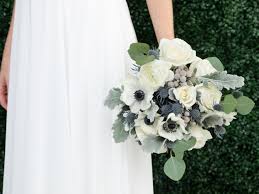 Dark blueand sliver flowers for wedding bouquets. Diy Wedding Flowers Twilight Dusty Blue Bouquets Kukka Flowers