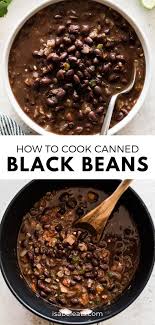 Black Beans Or Pinto Beans Healthier How To Cook Canned Black Beans Isabel Eats In 2020 Beans Recipe Healthy Canned Beans Recipe Mexican Food Recipes Easy
