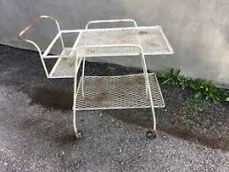 Media in category wrought iron. Vintage John Salterini Wrought Iron Bar Cart Mcm Mid Century Ebay