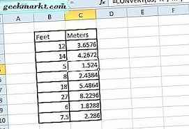 1 meter = 3,28 feet dan 1 feet (kaki) = 0,3048 meter. Bagaimana Mengkonversi Feet To Meters Di Excel Geekmarkt Com