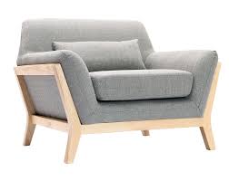 À partir de prix 372,00 €. Fauteuil Design Gris Pieds Bois Yoko Miliboo
