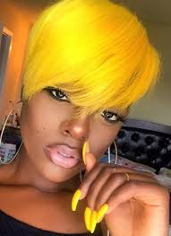 Black And Yellow Hair Pin By Jewel Byrd On Cutecolorcutcombo Short Hair Styles Hair Styles Hair Color