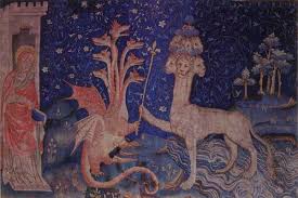 Visions Of Whimsy Here Be Dragons Medieval Tapestry Medieval Art Medieval Dragon