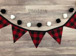 Red And Black Buffalo Plaid Fabric Banner Red Black Buffalo Etsy Buffalo Plaid Christmas Decor Buffalo Plaid Christmas Buffalo Plaid Decor
