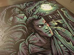 Dan Mumford Evil Dead Screen Print 'Dusk Edition'. 57/100. EX Condition.