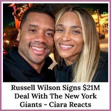 Russell Wilson signs a one-year, $21M deal with the New York Giants,  shaking up NFL free agency moves. 🏈 Ciara reacts. 🎉🖤 #RussellWilson  #Ciara #NYGiants #GMen #NFL #IceCreamConvos