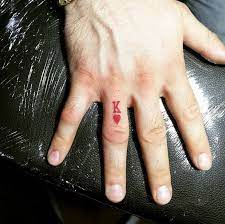Unique King Of Heart Finger Tattoo Design Finger Tattoo Designs Heart Tattoo On Finger Wedding Finger Tattoos