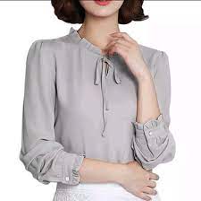 Daftar isi  hide 1 contoh model baju kantor wanita terbaru. Jual Kemeja Wanita Size S M L Pakaian Kerja Kantor Blouse Perempuan Baju Kuliah Abg Remaja Blus Wanita Lengan Panjang Model Terbaru Bagus Abu Polos Di Lapak Toko Jane Bukalapak