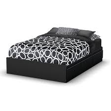 Lit Matelot Double Avec 3 Tiroirs Step One Noir Solide South Shore Clement Full Size Storage Bed Platform Bed With Storage Modern Platform Bed