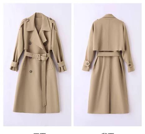 Áo khoác trench coat nữ dáng trung dài, phong cách Anh Quốc, form rộng, che khuyết điểm, thắt eo tôn dáng - sakurafashion.vn