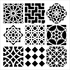 Stencil Mini Moroccan Tiles One 6 Inch By 6 Inch Stencil Etsy Moroccan Tiles Moroccan Stencil Tile Stencil