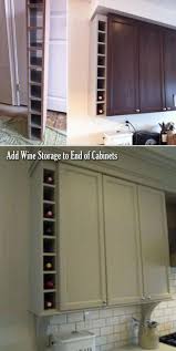 3 shelves inside glass door are 4 deep. Smart Ideas For Using Wasted Space On Kitchen Ends Of Cabinet Kitchen Remodeling Projects Diy Kitchen Storage Kitchen Diy Makeover