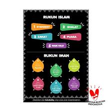 Jual Bubby Poster Kids High Contrast Poster Rukun Islam Dan Rukun Iman Online November 2020 Blibli Com