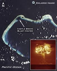 Image result for castle bravo crater before after