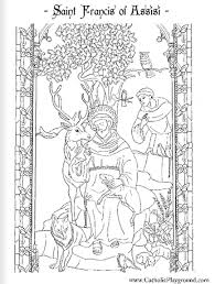 Saint Francis Of Assisi Coloring Page October 4th Catholic Coloring Saint Coloring Coloring Pages