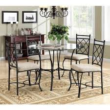 Choosing a new kitchen table and chairs. Mainstays 5 Piece Glass Top Metal Dining Set With Images Metal Dining Room Kitchen Dinette Sets Metal Dining Set
