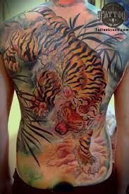 Hình xăm bít lưng là vị trí rộng nhất trên cơ thể ở đây bạn có thể tha hồ xăm những hình ảnh mình thích mà không ngại thiếu chỗ. Hinh XÄƒm Há»• Full LÆ°ng Tattoo Ká»³ SÆ¡n