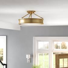 The sleek, distinctive fixture features two crossed. Three Posts Everlee 3 Light 19 Shaded Drum Semi Flush Mount Reviews Wayfair