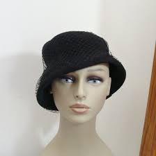 Vintage Black With Netting Womens Hat Glenover Henry Pollak