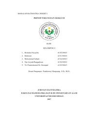 Check spelling or type a new query. Kelompok 9 Makalah Prinsip Inklusi Eksklusi