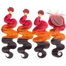 Whether you just want to freshen up your look or change it completely, ombre or balayage style hair is a great idea. Three Tone Ombre Hair Extensions Body Wave Red Roots Orange And Black Ninthavenue Europe