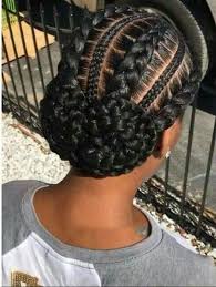 You can twist or braid your front hair, accessorize it with colorful elastics while the rest of your hair is twisted in a bun. Cute 10 Buns With Braiding Hair New Natural Hairstyles Braidedbun Hair Styles Feed In Braids Hairstyles Natural Hair Styles