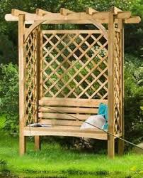 Herzlich willkommen bei ihrem boden & gartenprofi aus braunschweig. Pergola Koln Mit Bank Holzpergola Gartenbank Holz Garten Terrasse Ebay