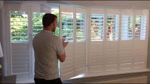 Because this customer mainly keeps their panels opened, they chose to have 3 small panels all folding to one side. Quadruple Bi Fold Standard Window Shutters Youtube