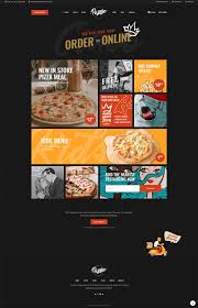 Pizza Dark Food Themes Kids Menu Restaurant Website Design