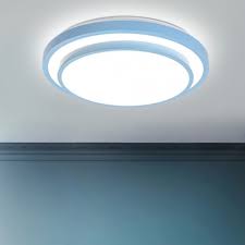 2 Tiers Round Led Ceiling Lamp Colorful Macaron Metallic Flush Light Fixture For Study Room Kids Takeluckhome Com