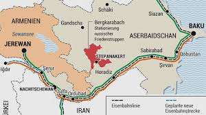 Karte von armenien, kurdistan und azerbeidschan. Verkehrsrouten Zwischen Armenien Russland Und Aserbaidschan Werden Geoffnet Haypress