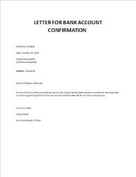 Letter to close bank account. Confirmation Letter Example Bank Account Employee Mat Pdf