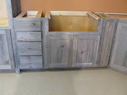 weathered gray barn wood kitchen
