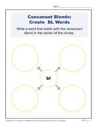 Blends worksheets for teaching and learning in the. Consonant Blends Worksheets Bl Words