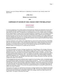 Start studying statute of limitations. Carriage Of Goods By Sea Hague Visby For Malaysia Pdf Bill Of Lading Cargo