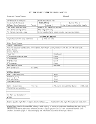 Scott morris associate vice president of human resources. Sample Wedding Agenda Templates At Allbusinesstemplates Com