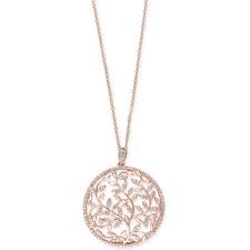 You Just Have To Say That You Re Fine Vine Effy Diamond Vine Pendant Necklace 9 10 Ct T W In 14k Rose Gold 2 730 Liked O Rose Gold Pendant Necklace Pink Gold Necklace Rose Gold Diamond Necklace