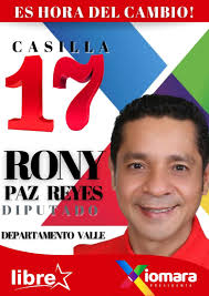 Goascorán va con Rony Paz