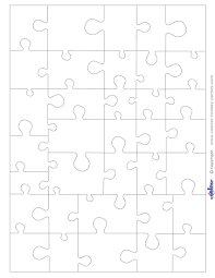 small blank printable puzzle pieces piece template puzzles free 