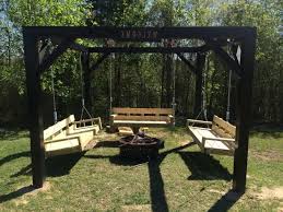 After you've built your firepit, consider adding some other diy projects like a shed, swing set, playhouse, and even a tree house. Wonderful Ana White Fire Pit Swings Diy Projects Swings Around Fire Pit Fire Pit Ideas