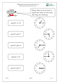 telling the time to the quarter hour 1 time worksheets for year 2 age 6 7 by urbrainy com