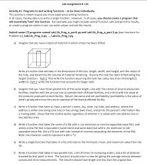 This sample will uses fictional names and situations. Lab Assignment 11b Activity 1 Programs To Test Chegg Com