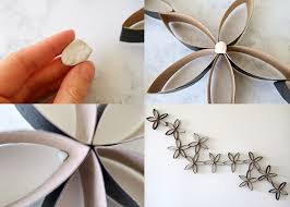 Here is a sort of free form piece of wall art made using empty toilet paper rolls. Recycled Toilet Paper Roll Flower Wall Art Woo Jr Kids Activities