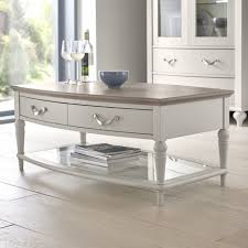 What are grey wash coffee table? Montreux Grey Washed Oak Grey Coffee Table With Drawers Bentley Designs