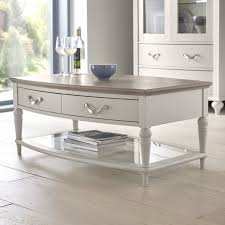 Grey coffee tables look greatly in contrast rooms. Montreux Grey Washed Oak Grey Coffee Table With Drawers Bentley Designs