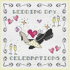 Wedding cross stitch card patterns. Wedding Celebration Card 2 Ca150247