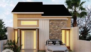 Bentuk Depan Rumah Minimalis Type 30 Aksen Batu Alam Motif Mewah Rumah Minimalis