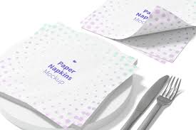 Download Paper Napkins Psd Mockup Perspective View Original Mockups