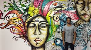 Arte en oficina STRATA, mente de niño. Por Jorge khan.